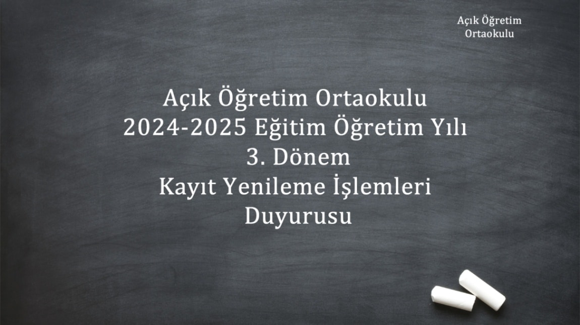 ÖNEMLİ DUYURU!